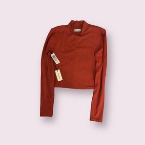 Babaton Contour Mockneck Longsleeve Size S Color Corsa Red NWT